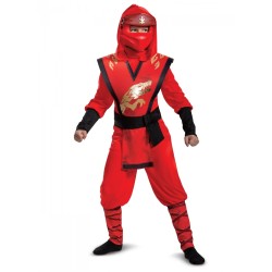 DEGUISEMENT LEGACY KAI NINJAGO LEGO ROUGE TAILLE 10-12 ANS