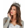 DIADEME DE PRINCESSE METALLIQUE ARGENTE AVEC PERLE ADULTE LUXE