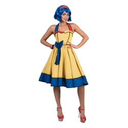 DEGUISEMENT ROBE POP ART JAUNE TAILLE 36/38