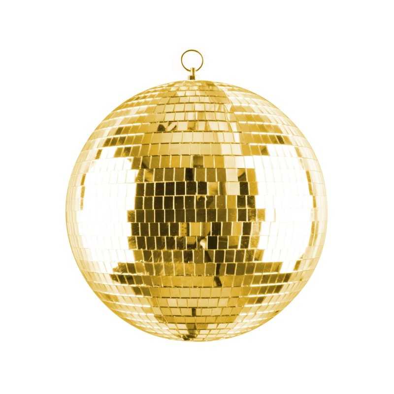 BOULE A FACETTES MIROIR 30 CM OR