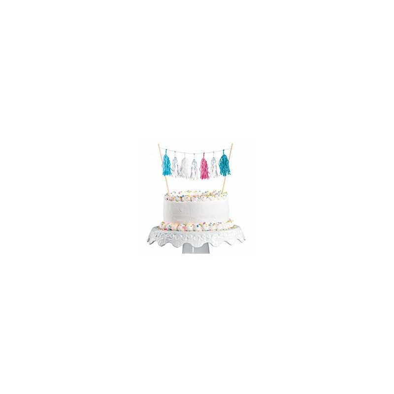 DECORATION POUR GATEAU POMPOM SIRENE