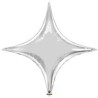 BALLON METALLIQUE ETOILE STARPOINT ARGENT 79 X 78.5 CM