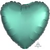 BALLON METALLIQUE COEUR SATIN JADE 43 CM