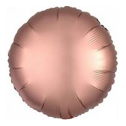 BALLON METALLIQUE ROND SATIN ROSE GOLD 43 CM