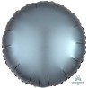 BALLON METALLIQUE ROND SATIN GRIS BLEU 43 CM