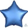 BALLON METALLIQUE ETOILE SATIN BLEU AZUR 43 CM