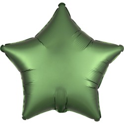 BALLON METALLIQUE ETOILE SATIN VERT EMERAUDE 43 CM