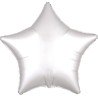 BALLON METALLIQUE ETOILE SATIN BLANC 43 CM