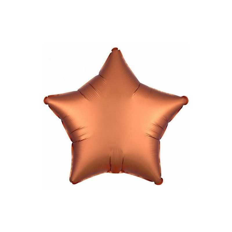 BALLON METALLIQUE ETOILE SATIN AMBRE 43 CM