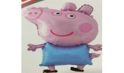 BALLON METALLIQUE PEPPA PIG BLEU 48 X 81 CM