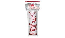 CHEMIN DE TABLE ORGANZA JOYEUX ANNIVERSAIRE 5 METRES ROUGE