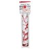 CHEMIN DE TABLE ORGANZA JOYEUX ANNIVERSAIRE 5 METRES ROUGE