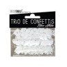 TRIO DE CONFETTIS DE TABLE BLANC