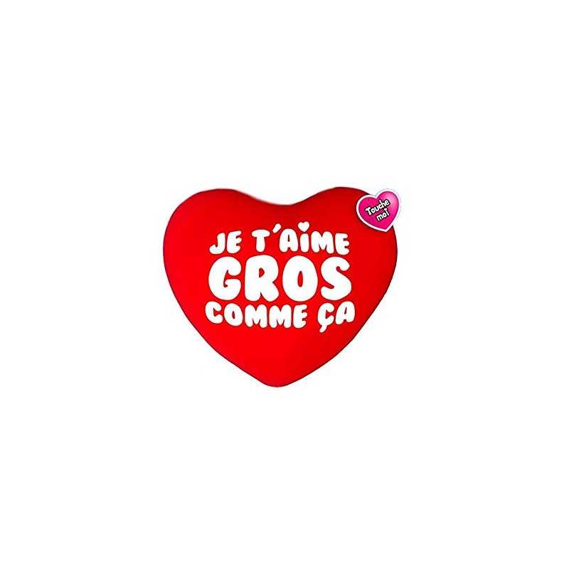 COUSSIN 50 CM JE T'AIME GROS COMME CA