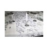 CHEMIN DE TABLE ORGANZA BAPTEME 5 METRES ARGENT