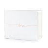 LIVRE D'OR GUEST BOOK BLANC LOVE ROSE GOLD 24 CM X 18,5 CM 22 PAGES