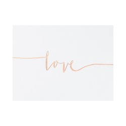 LIVRE D'OR GUEST BOOK BLANC LOVE ROSE GOLD 24 CM X 18,5 CM 22 PAGES