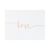 LIVRE D'OR GUEST BOOK BLANC LOVE ROSE GOLD 24 CM X 18,5 CM 22 PAGES