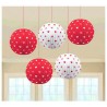 5 LANTERNES MOTIFS COEURS 11.4 CM