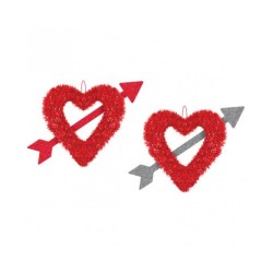 COEUR ROUGE TRANSPERCE AVEC UNE FLECHE