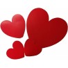 30 COEURS DECOUPES ROUGE