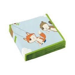 20 SERVIETTES ANIMAUX DE LA FORET 33 X 33 CM