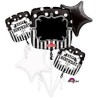 BOUQUET DE 5 BALLONS METALLIQUES HAPPY BIRTHDAY