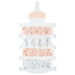 SACHET DE 4 RUBANS BABY CORAIL