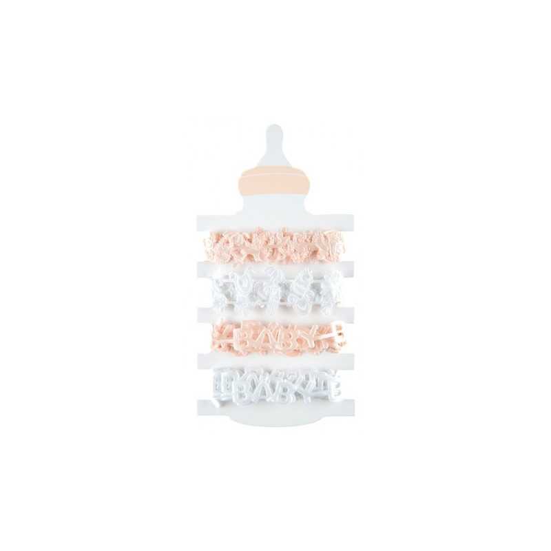 SACHET DE 4 RUBANS BABY CORAIL