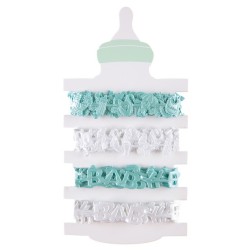 SACHET DE 4 RUBANS BABY VERT D'EAU