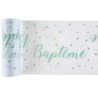 CHEMIN DE TABLE BAPTEME MENTHE 15 CM X 5 M