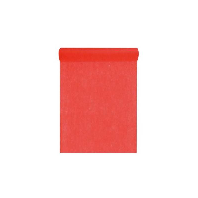 CHEMIN DE TABLE ROUGE 30 CM X 10 METRES