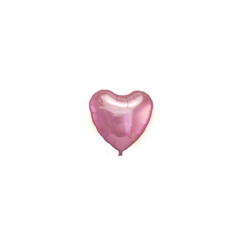 BALLON METALLIQUE COEUR ROSE PALE 46 CM 18 "