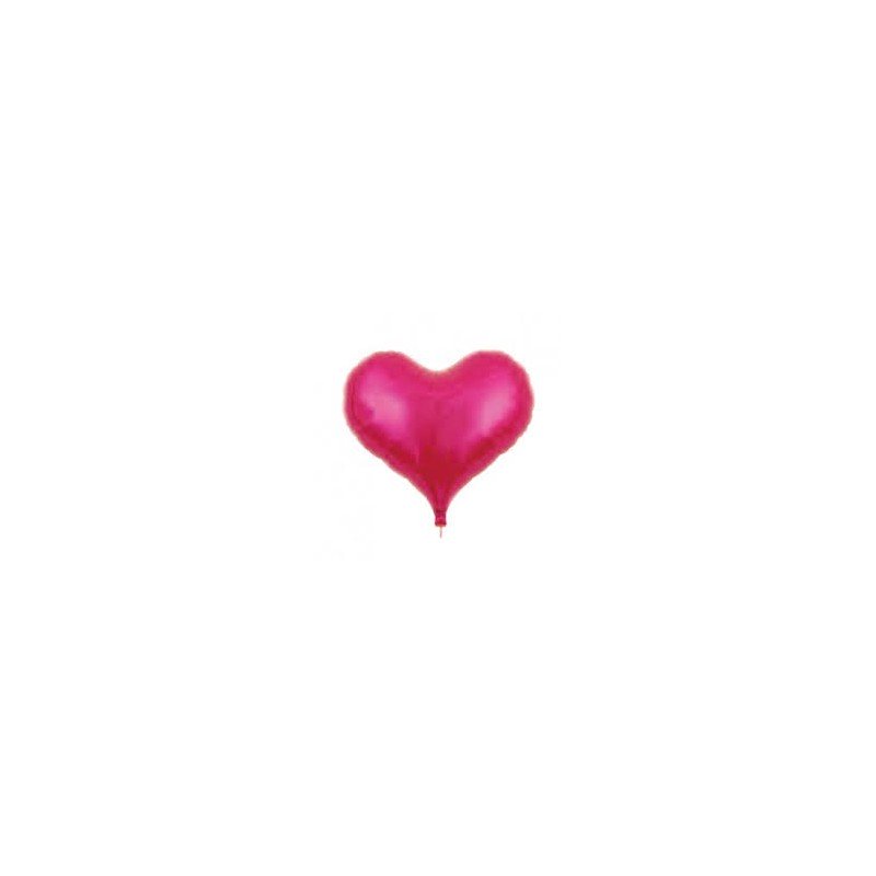 BALLON METALLIQUE COEUR JELLY FUSCHIA 35 CM 14" IBREX