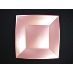 8 GRANDES ASSIETTES CARRÉES PECHE PERLE 29 CM