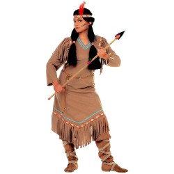 DEGUISEMENT INDIENNE AVEC MANCHE LONGUE BRUN TAILLE XL