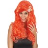 PERRUQUE LONGUE BOUCLE ORANGE COQUILLAGES