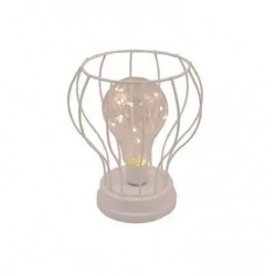 LAMPE DE TABLE AVEC AMPOULE 15 LED 16 X 19 CM