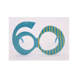 LUNETTES AGE 60 ANS BLEU A MOTIFS