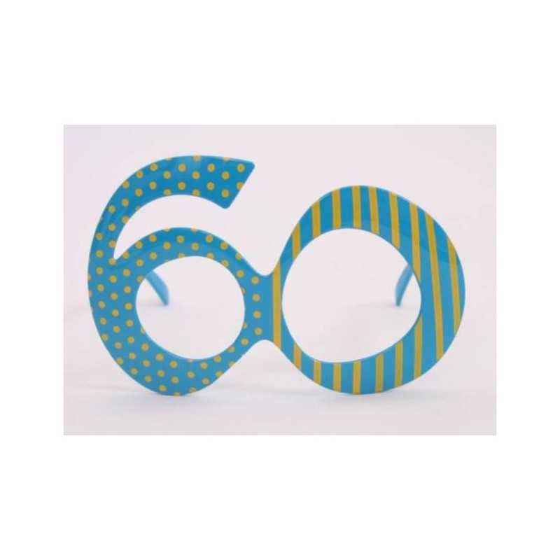 LUNETTES AGE 60 ANS BLEU A MOTIFS