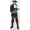 DEGUISEMENT PIRATE VELOUR NOIR ET OR TAILLE 48/50