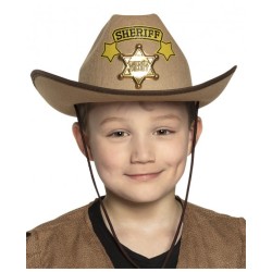 CHAPEAU ENFANT DE SHERIF MARRON