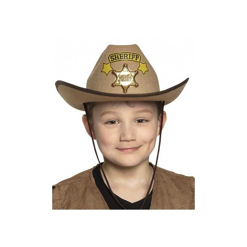 CHAPEAU ENFANT DE SHERIF MARRON