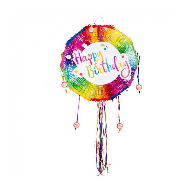 PINATA RONDE HAPPY BIRTHDAY 44 CM