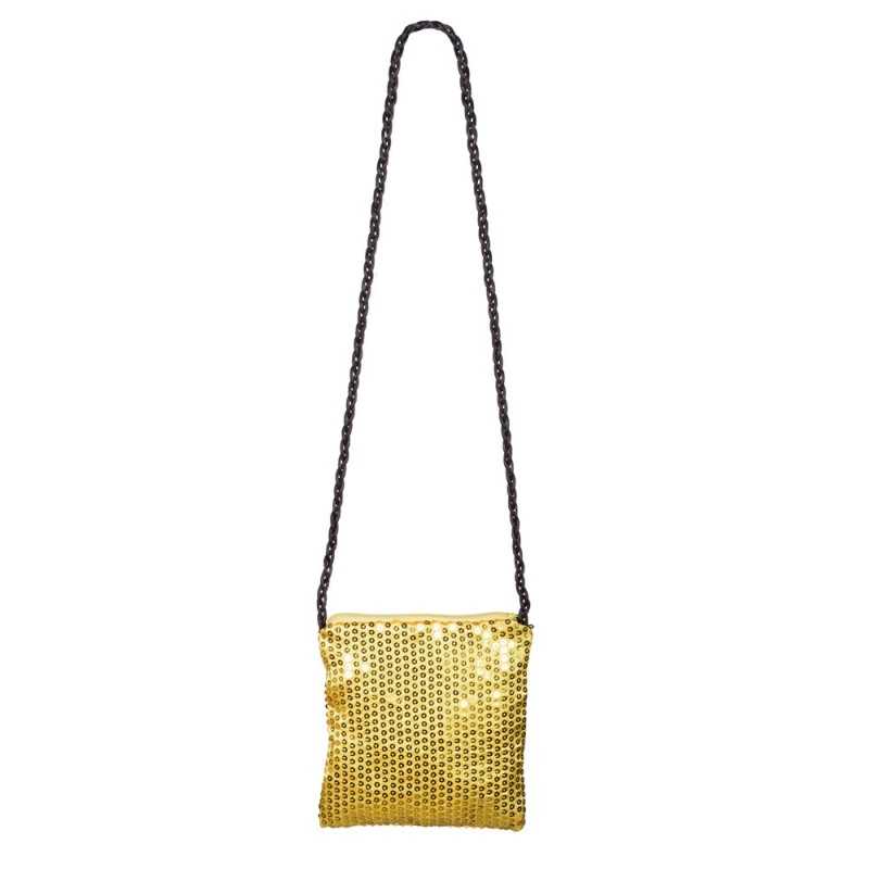 SAC A MAIN SEQUINS OR 18 CM