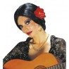 PERRUQUE ESPAGNOLE CARMEN AVEC FLEURS