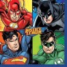 16 SERVIETTES JUSTICE LEAGUE 33 X 33 CM