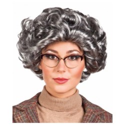 PERRUQUE COURTE DE GRAND-MERE GRISE