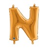 BALLON METALLIQUE LETTRE N OR 35 CM