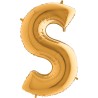 BALLON METALLIQUE LETTRE S OR 101CM